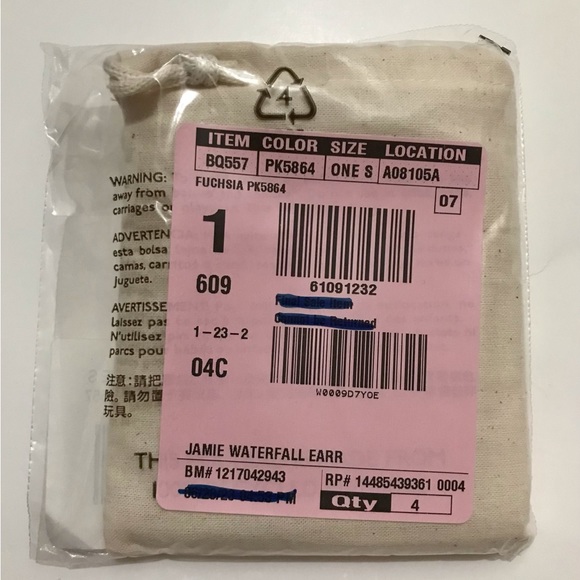 NWT J. Crew Sparkly Waterfall Earrings, Statement Sparkle Prom Formal Dance Red - Picture 11 of 12